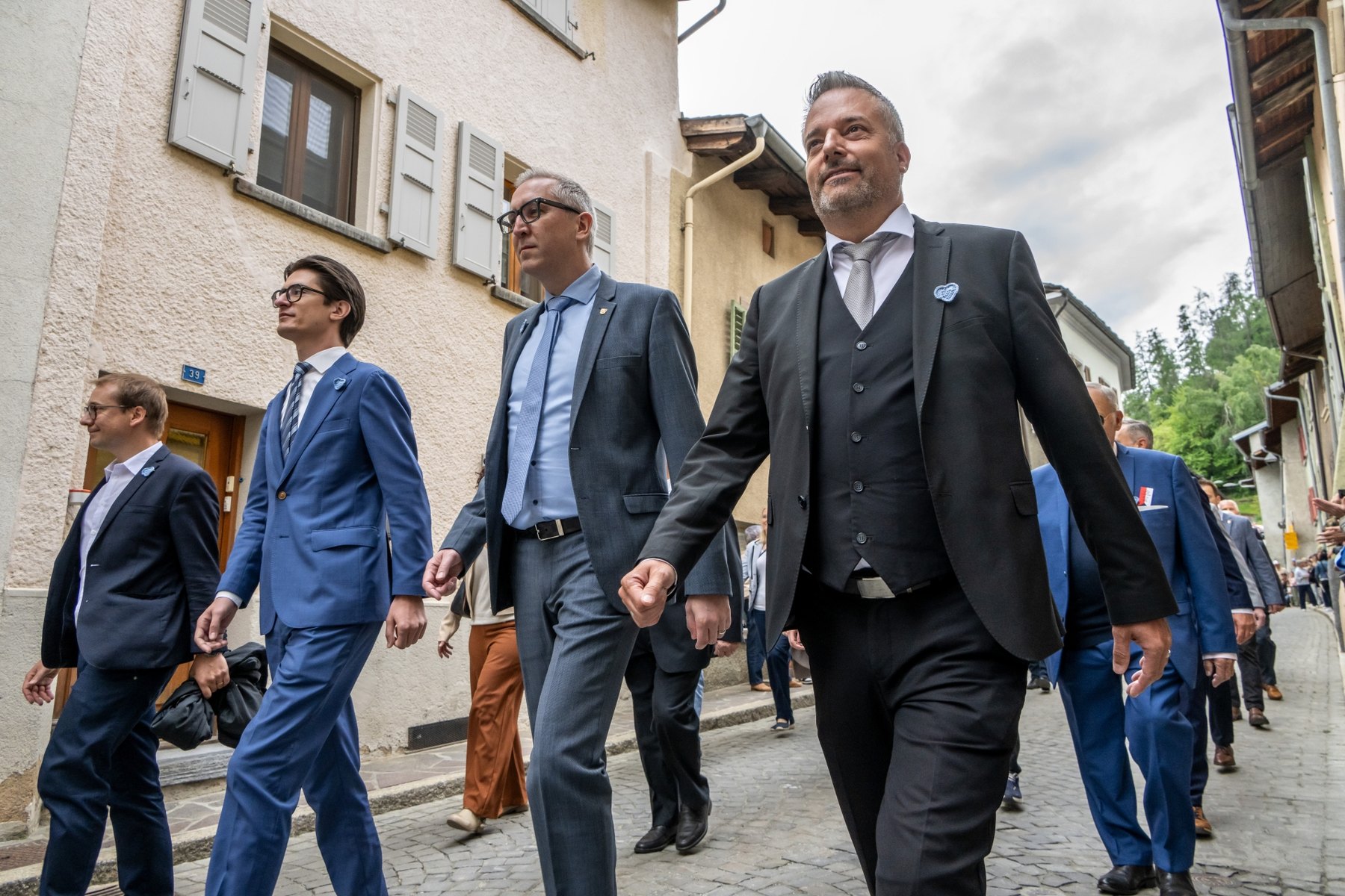 Vincent Pravato lors d'un événement politique en Valais